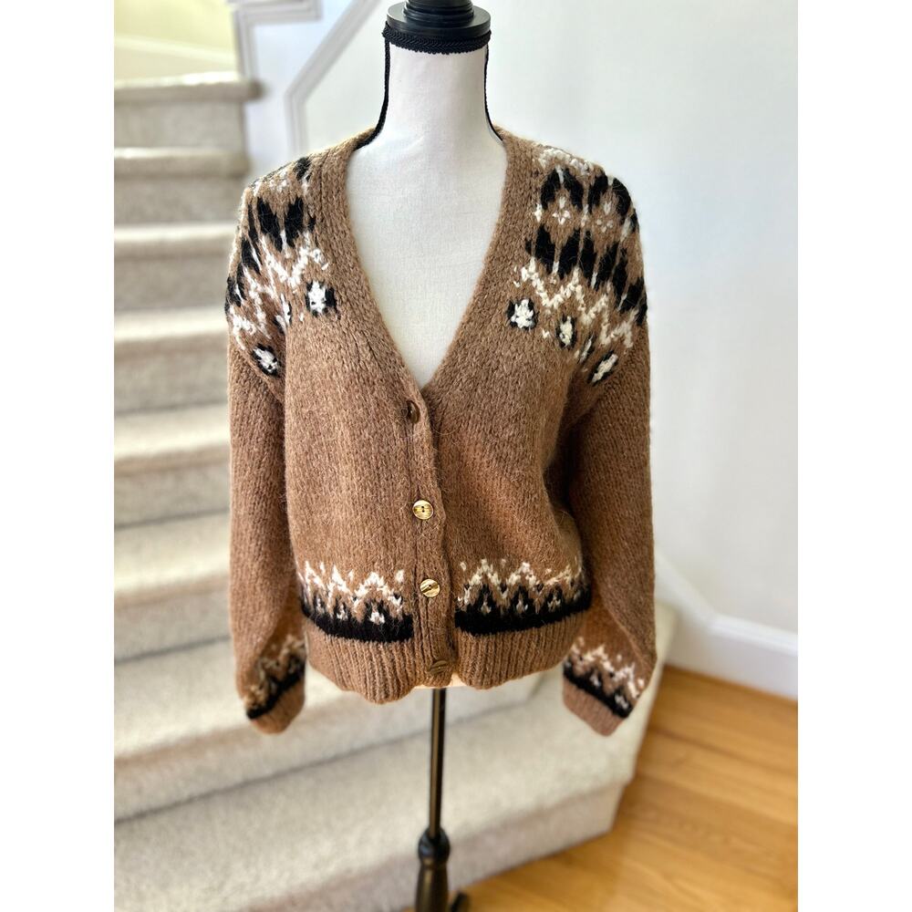 Zara Brown Patterned Cardigan